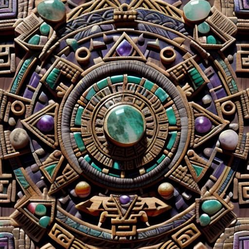 Ancient Civilizations Amalgamation in Vivid Resin