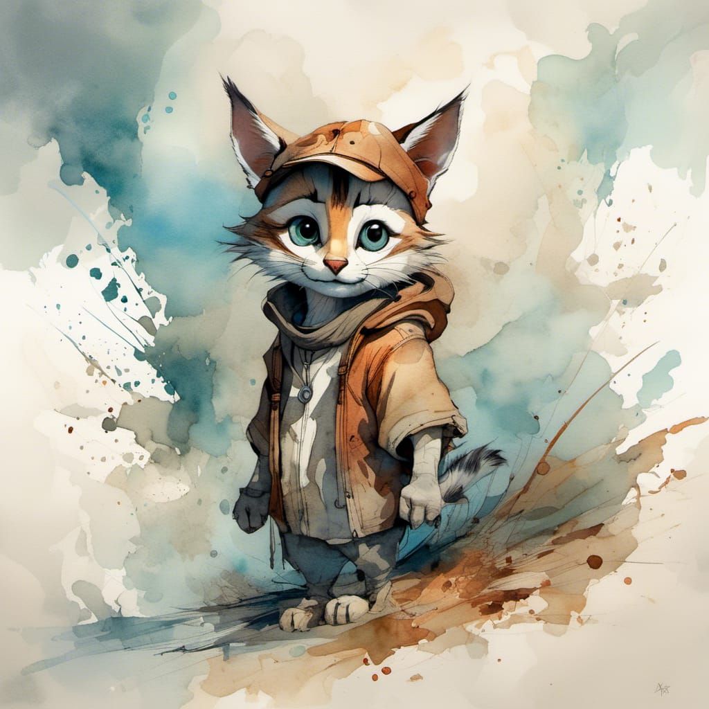 Dodger as a cat