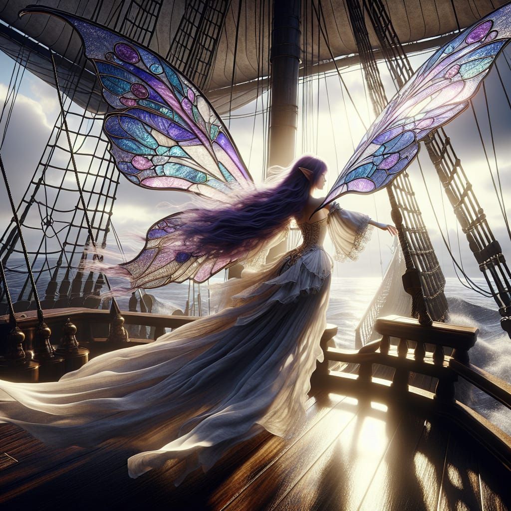 Enchanting Air Sprite Emerges at Dawn