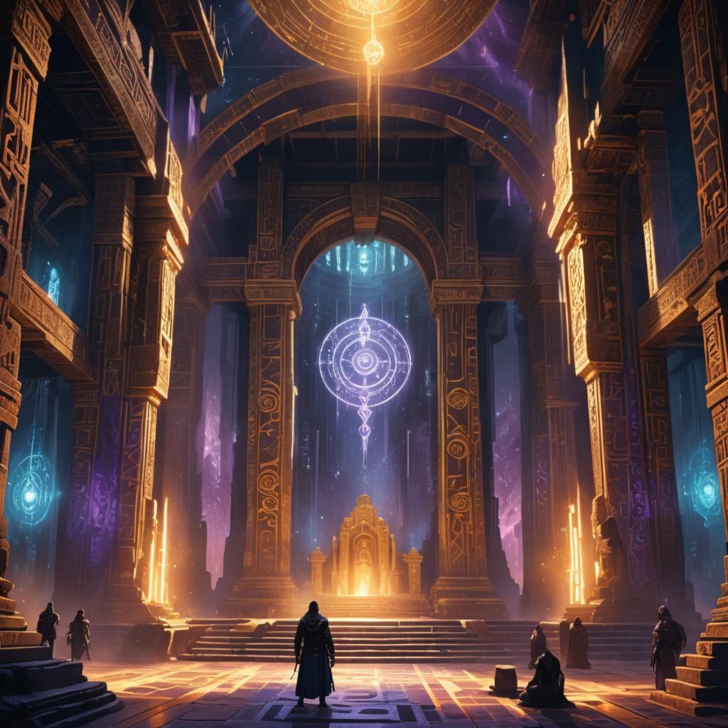 Futuristic Space Temple Concept Art