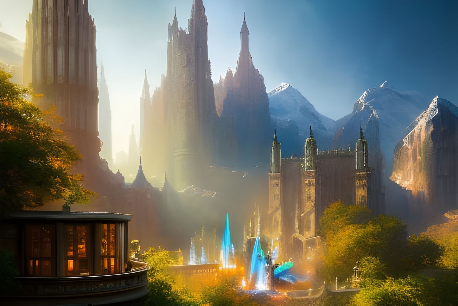 Retrofuturistic Living Room in Maximalist Style