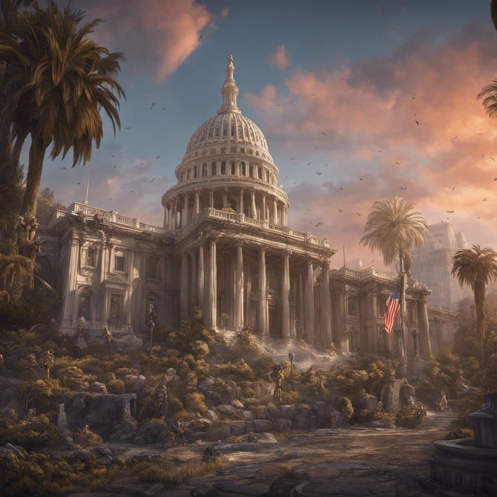 Detailed Matte Painting of Two Figures in Fantasy Art