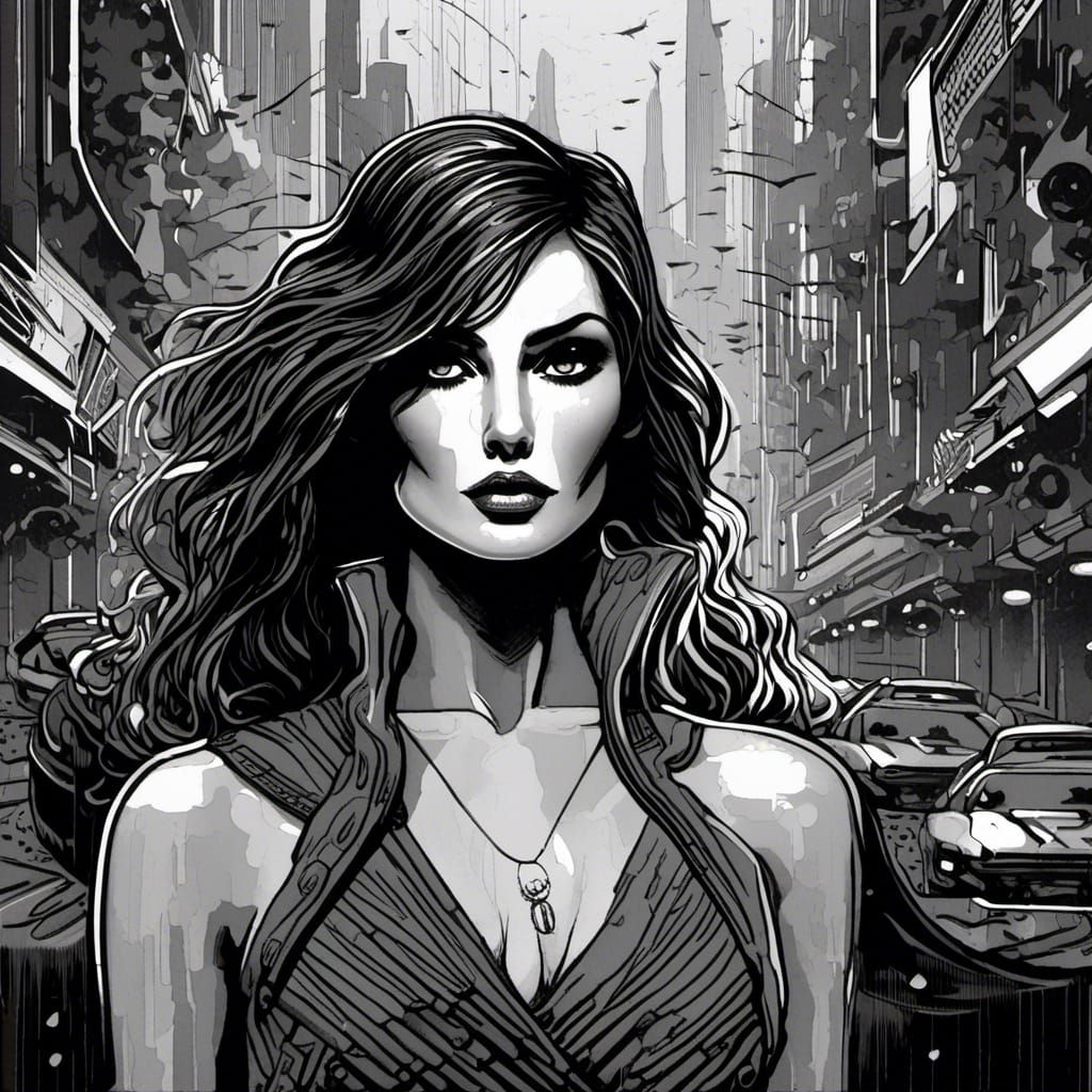 Blade Runner Style Desert Portrait with Dramatic Lighting