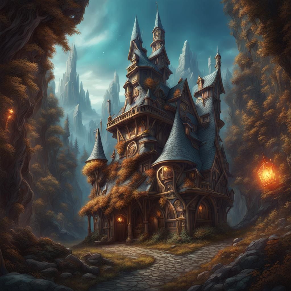 Fantastical Pretzel Wizard Concept Art in 8k