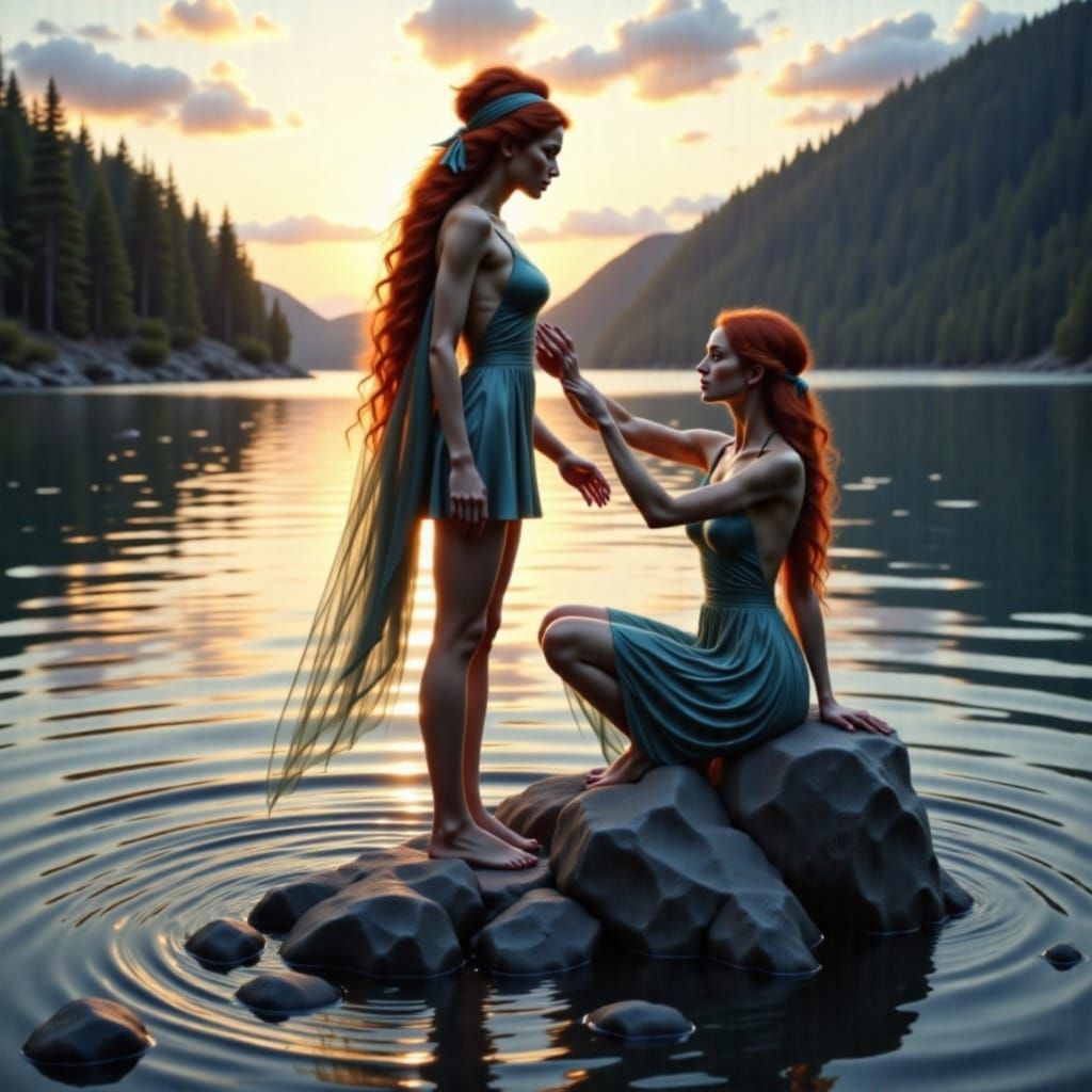 Tsarina Evdokija in Emerald Fur by Icy Lake