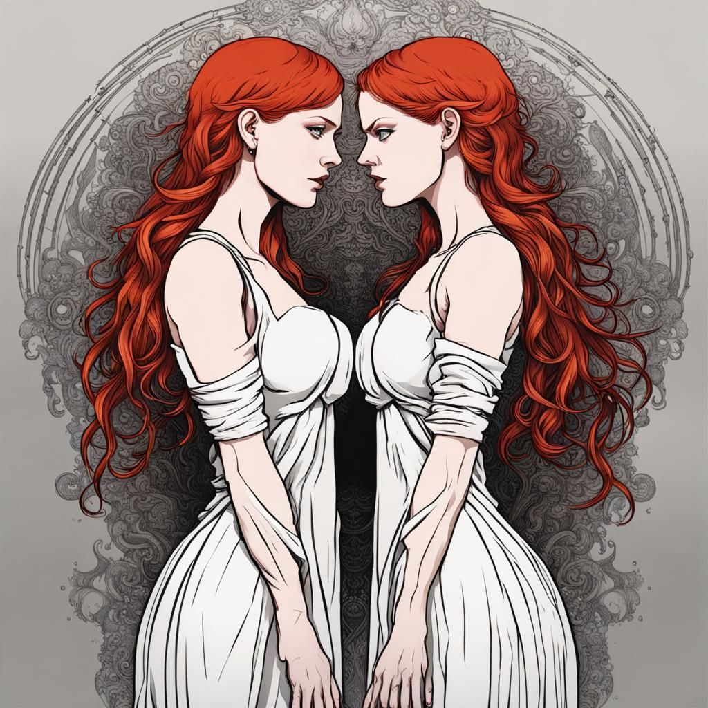 Redhead Goddesses of Chaos Standing Together
