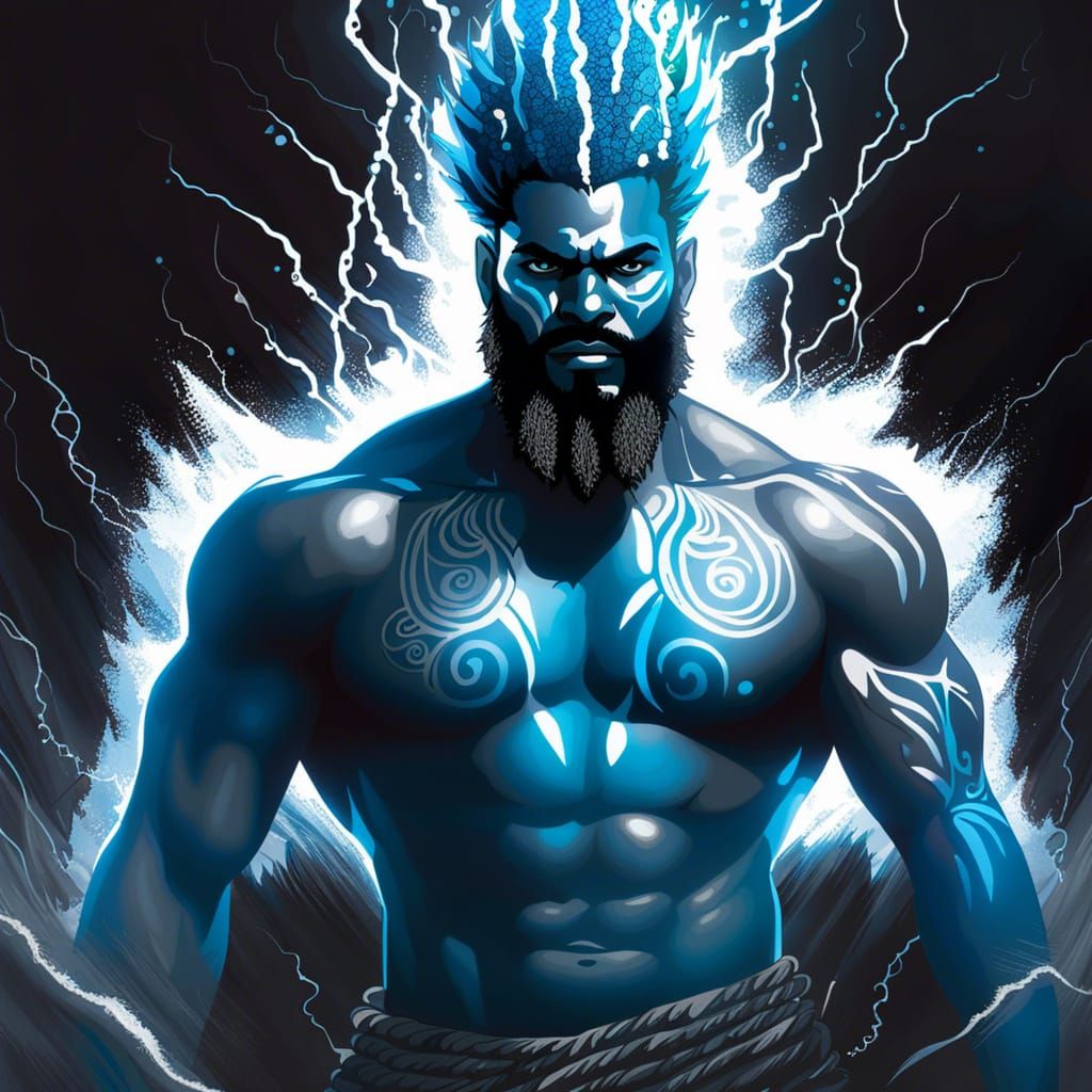 Melanesian Storm God of Thunder and Sea