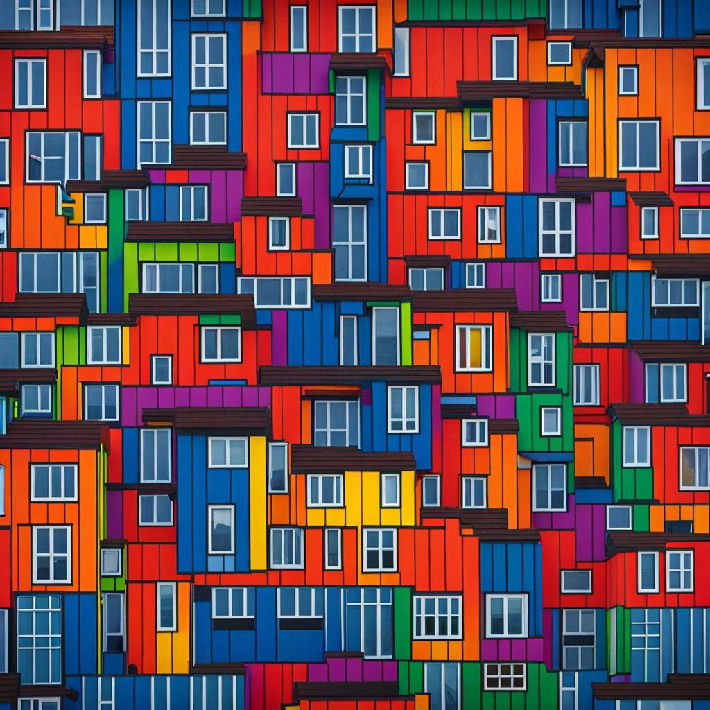 Rainbow Colored House