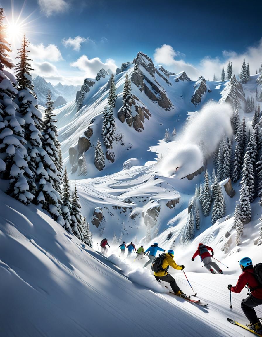 Avalanche !! Time for everybody to evacuate the mountain