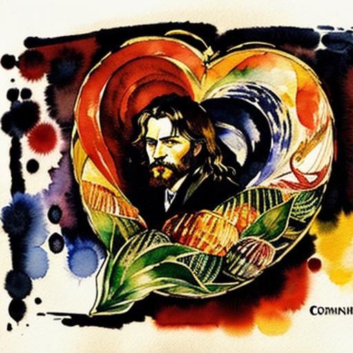 Abundant Cornucopia in Watercolour Style