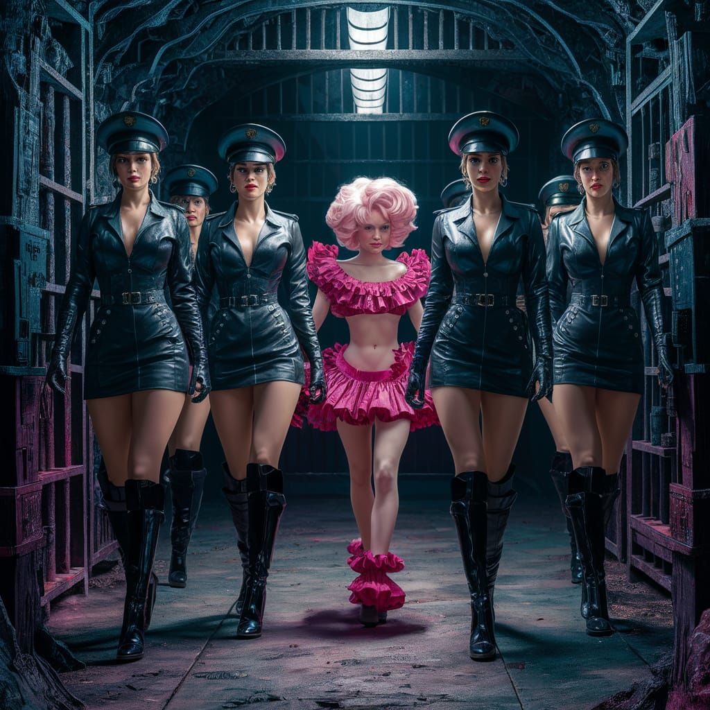 Female Clones as Prison Guards in a Dark Prison