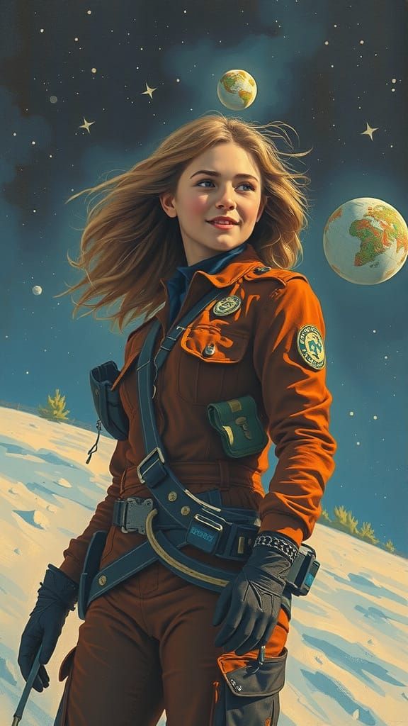 Anya Stepanova in Moscow Landscape, Impressionist Style