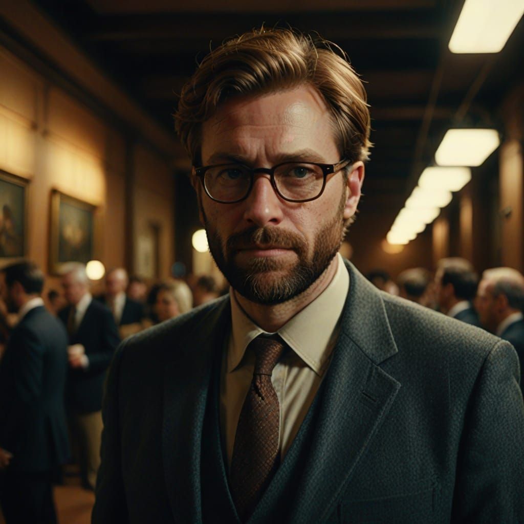 Ginger Politician in Cinematic Portrait