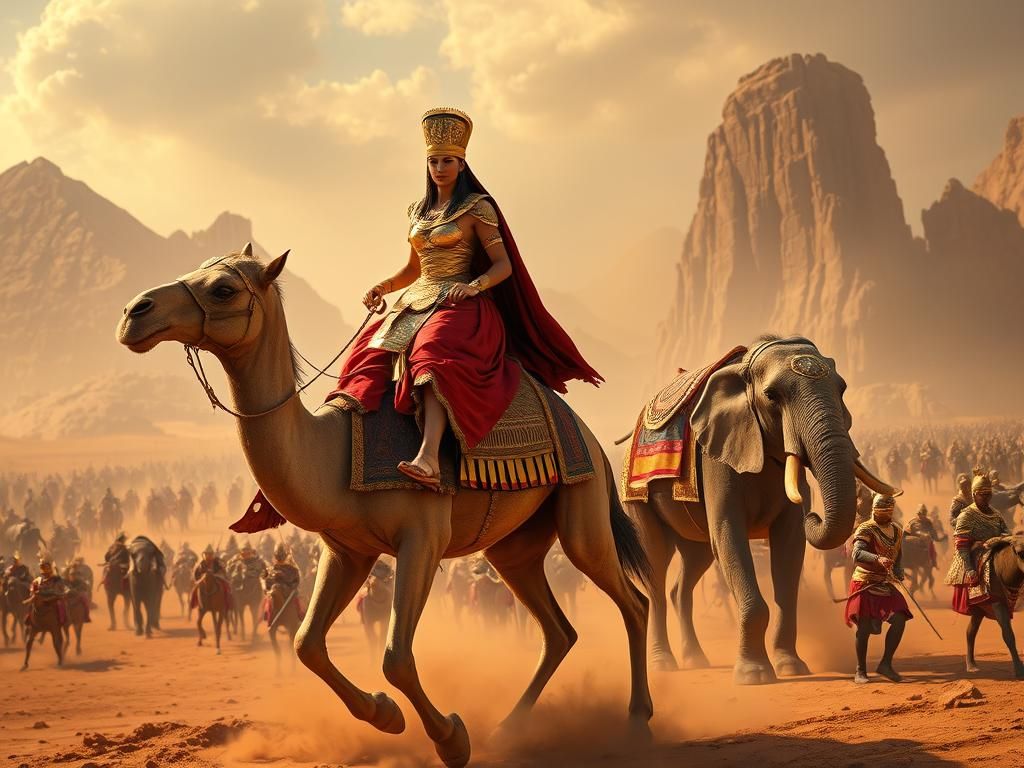 Egyptian Queen Leads Army in Epic Battle