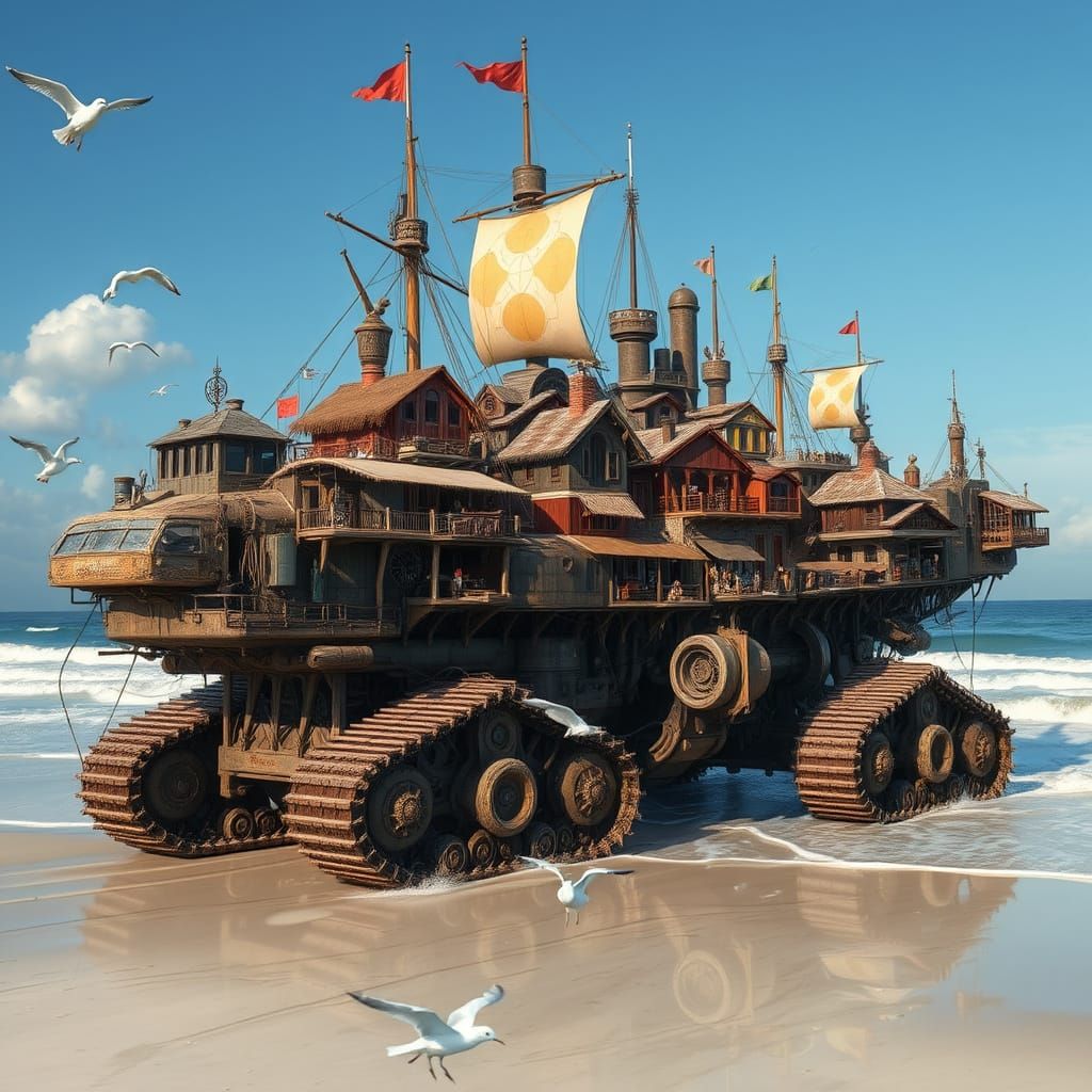 Rolling Cities Arrive at Ocean's Edge