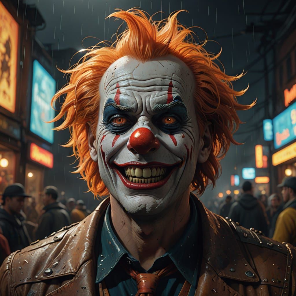 Tears of a Tragic Clown in Spotlight