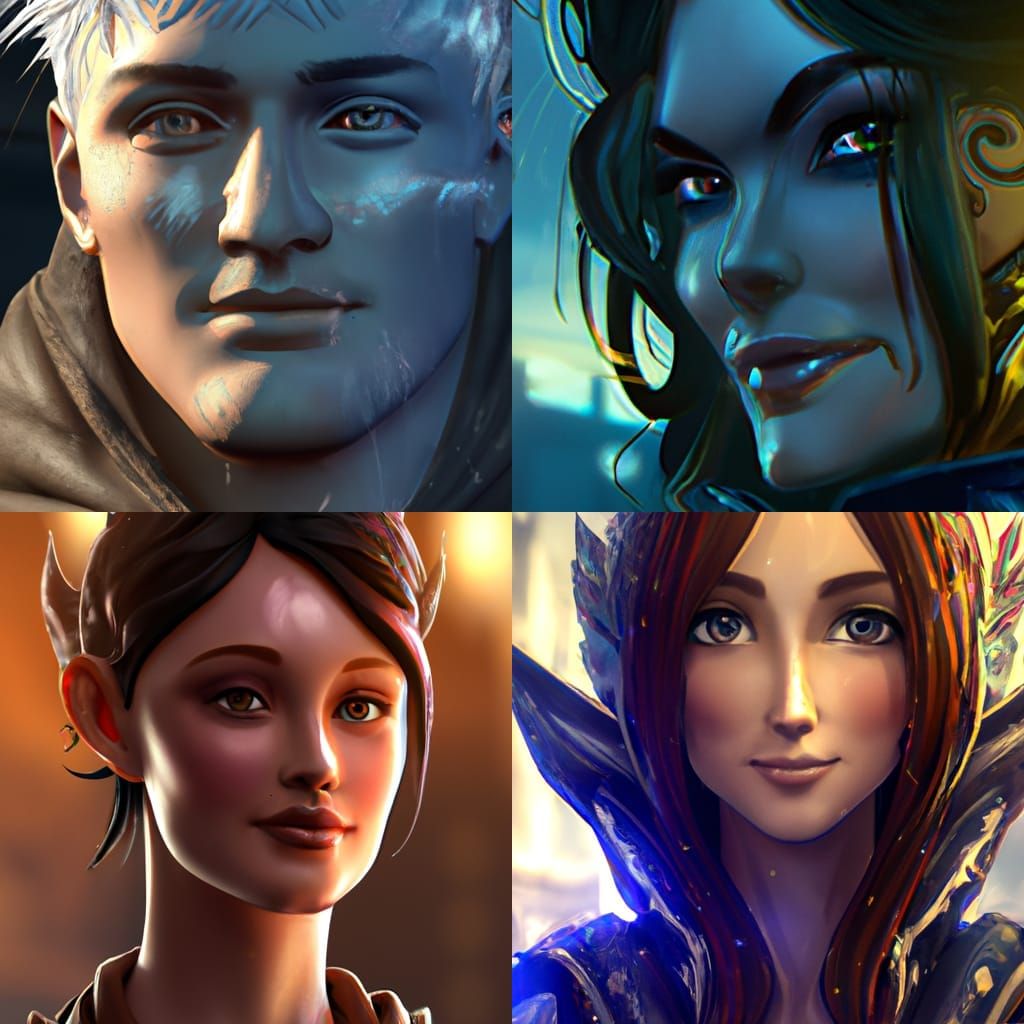 Detailed Portrait of Keefe Sencen in Digital Art Style