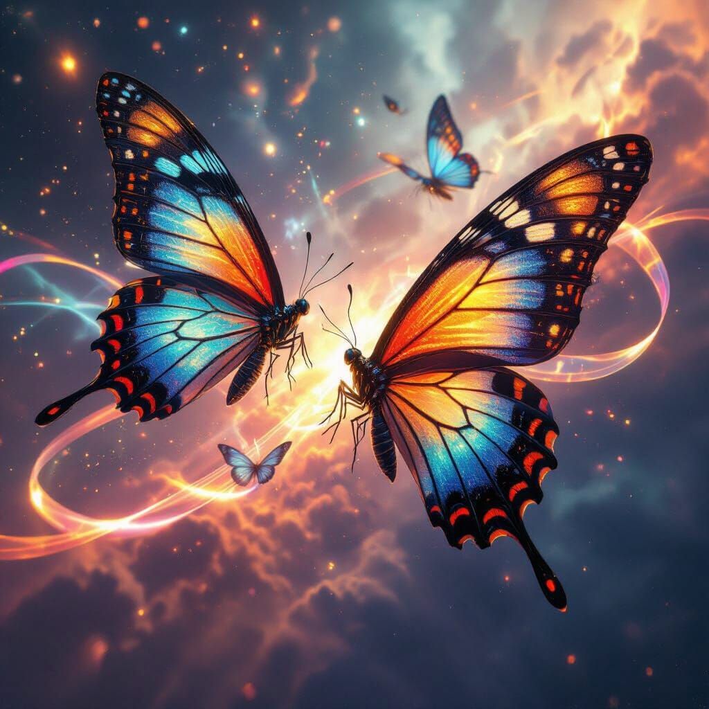 Biomechanical Butterflies in Cosmic Tesseract: Surrealist Di...