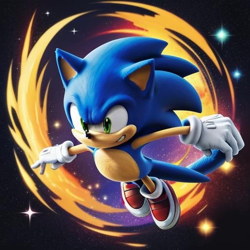 Sonic in Anime Key Visual Style