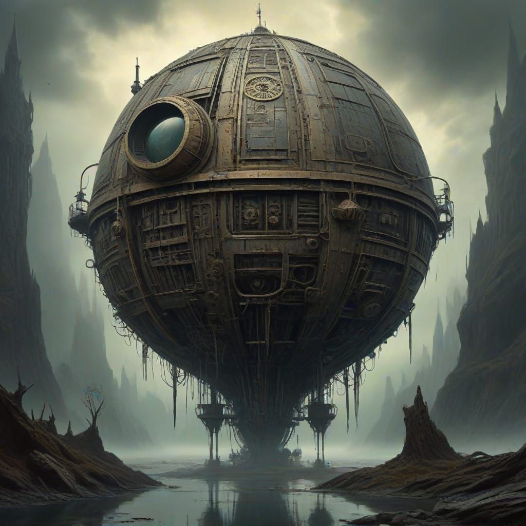 Steampunk Death Star: Industrial Celestial Body