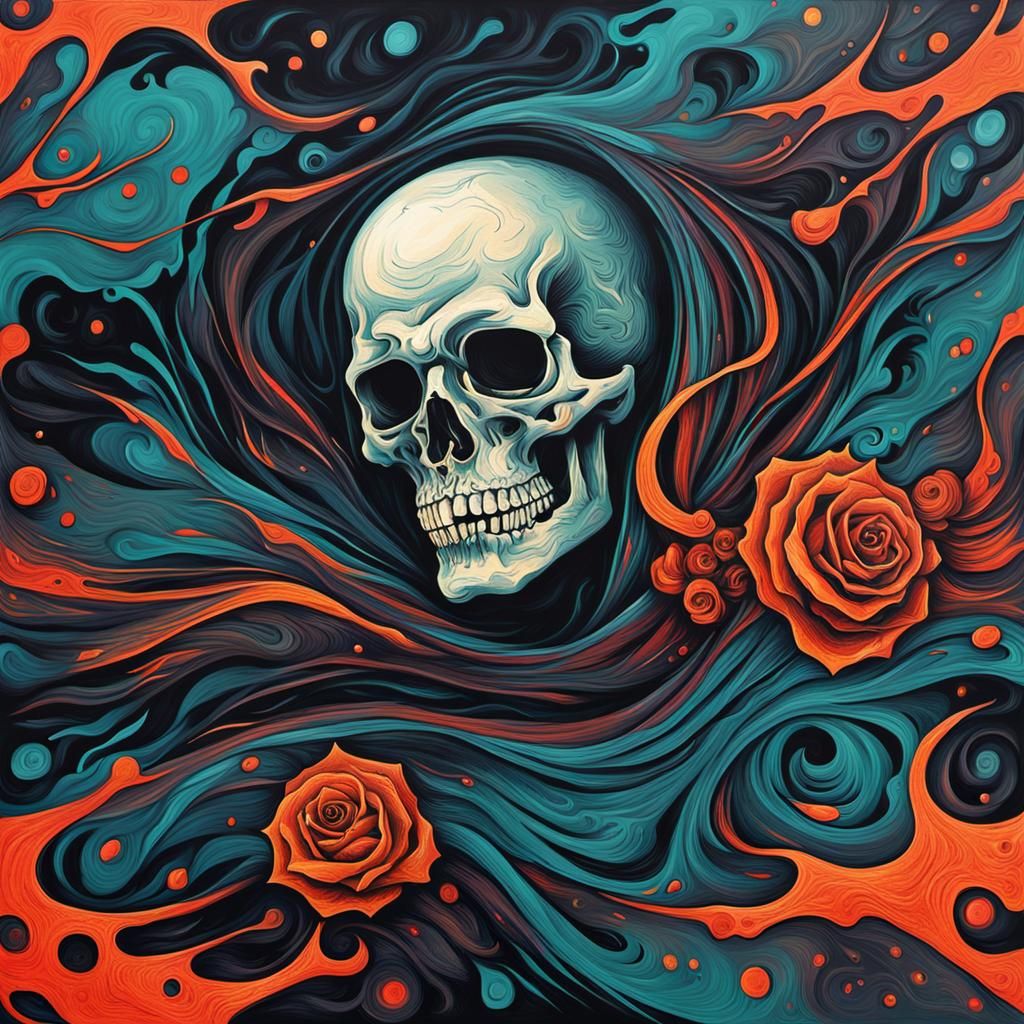 Abstract Art: Death in Complementary Colors