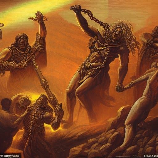 Mars Wielding the Chain of the Condemned Weapon