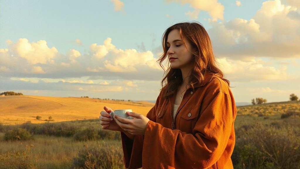 Divine Provision in Countryside, Oil Painting Style