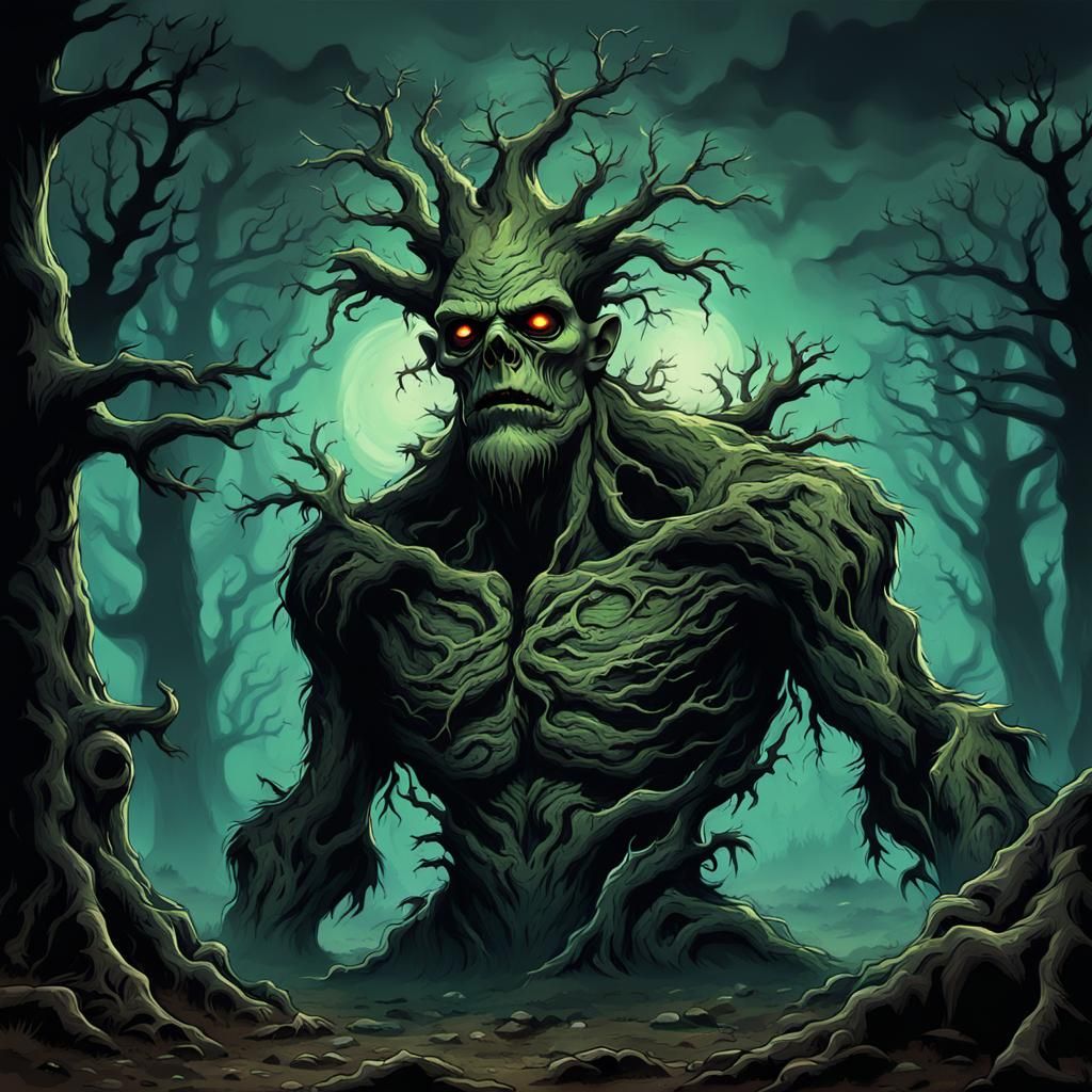 Ghastly Treant in Horror Frankenstein Style