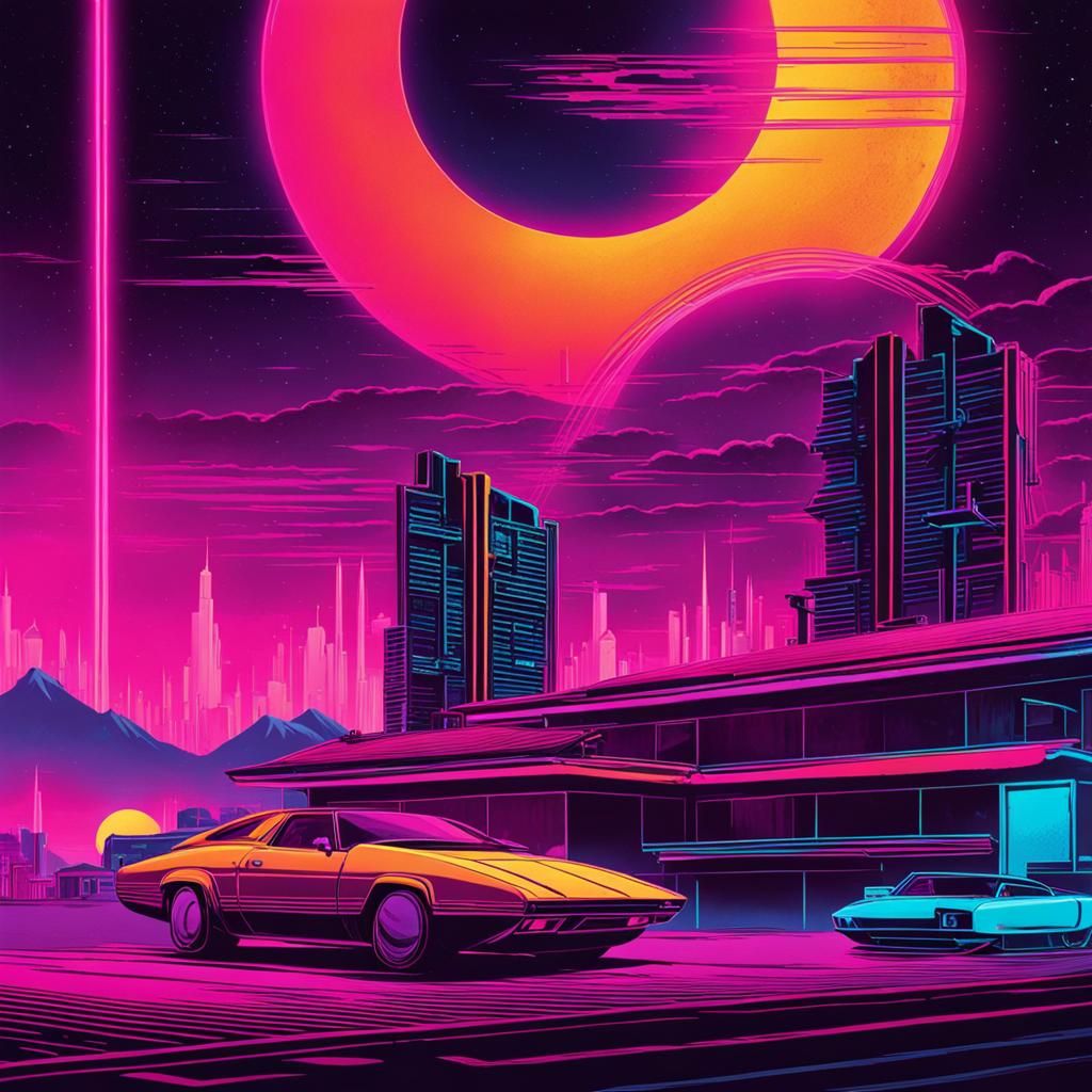 King's Decree in Synthwave Neon Retro Style