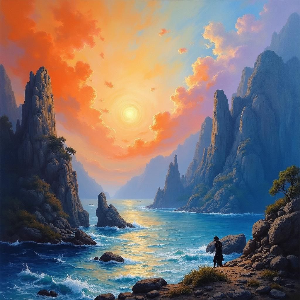 Epic Impressionist Gouache Painting with Bold Brushstrokes