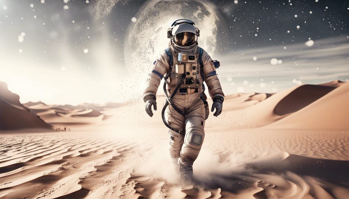 astronaut on the sahara