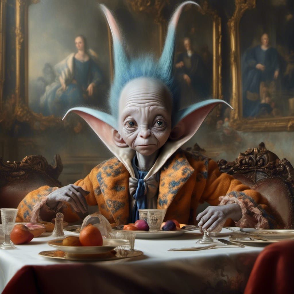 Art History Aliens Party: Hyperrealistic Photography