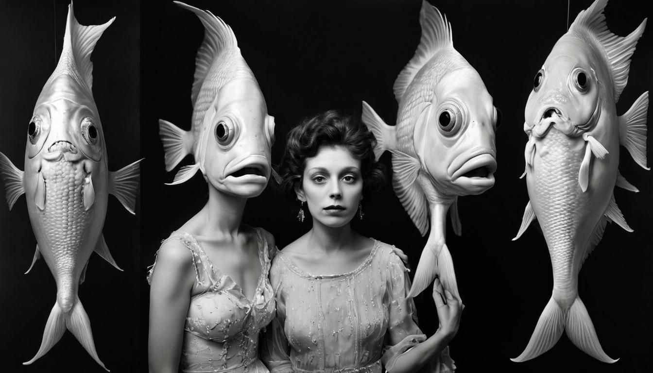 Cryptid Taxidermy: Fish of Happiness in Giger Style