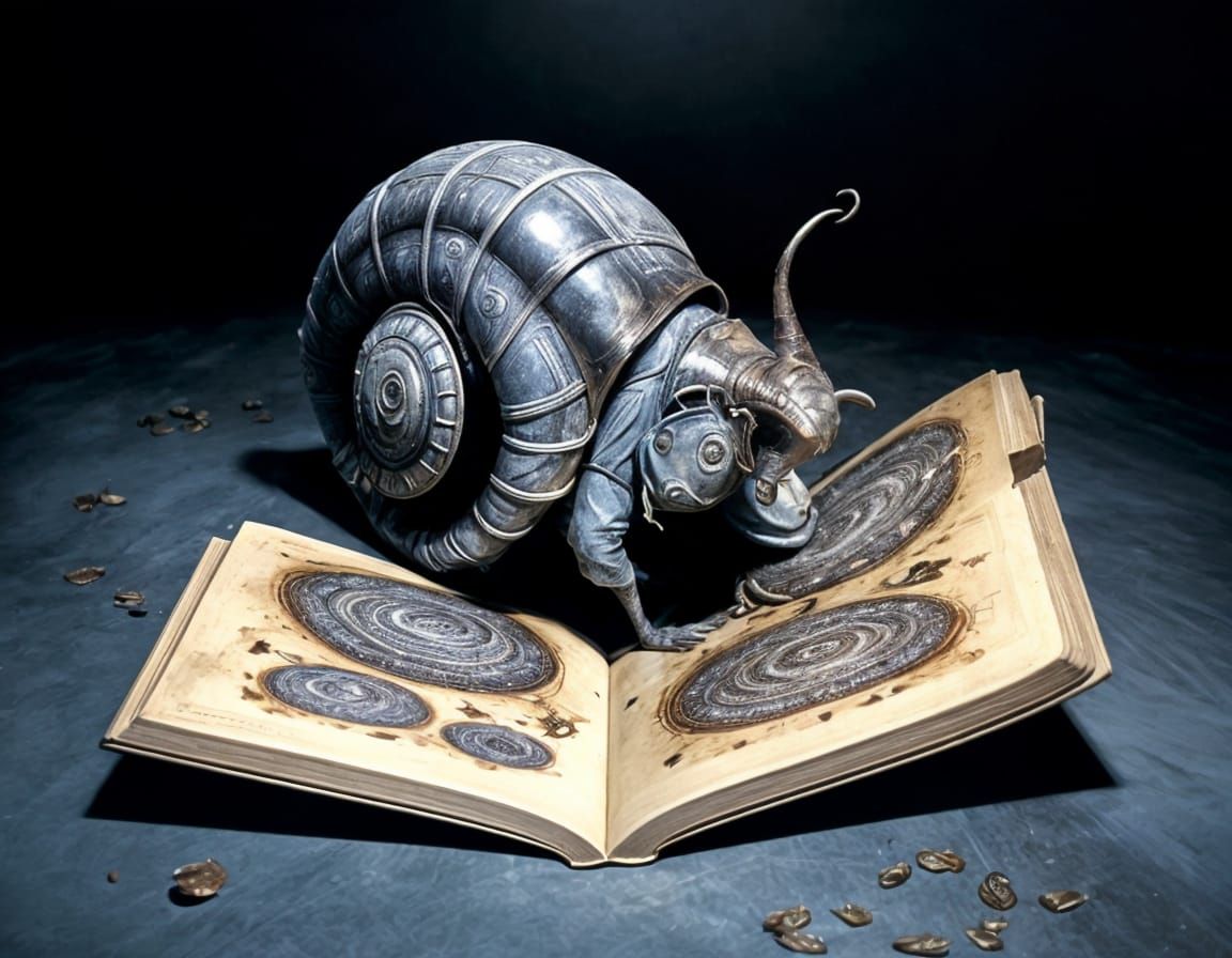 Snail's Satanic Summoning Circle in Hyperrealism