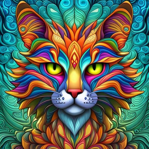 Warrior Cats Cake in Candy Art Style