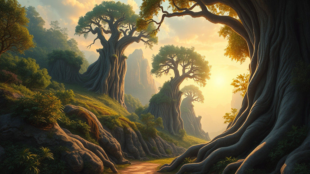 Enchanting Dreamlike Landscape in Impressionist Style