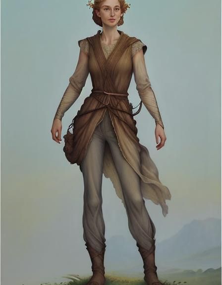 Dorwinion Women in Vineyard: Watercolor Fantasy Illustration