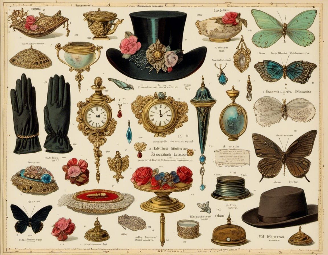 Victorian Mourning Accessories Collection for Journaling