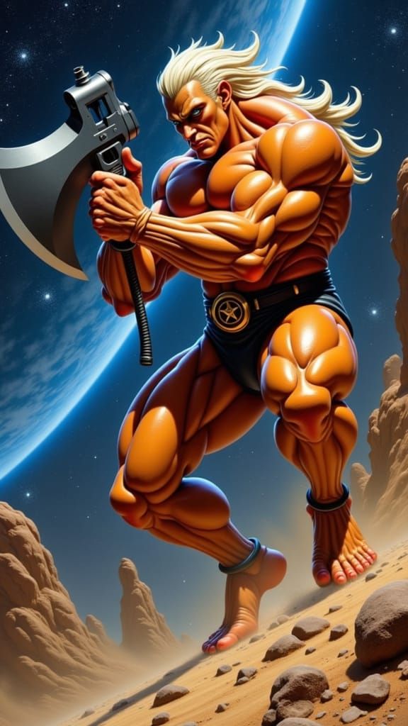 Giant Axe Warrior in Space Opera Street Fighter