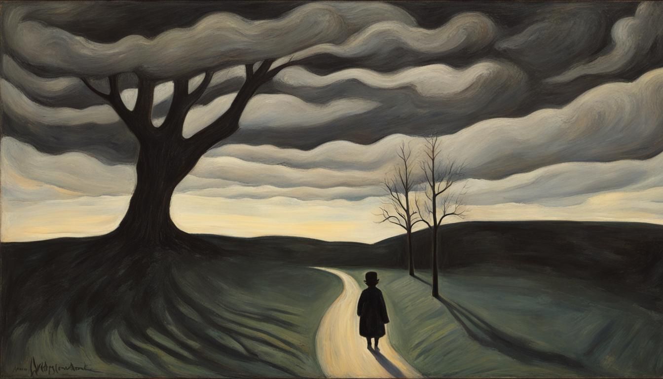 God Walks the Earth: Expressionist Oil Painting