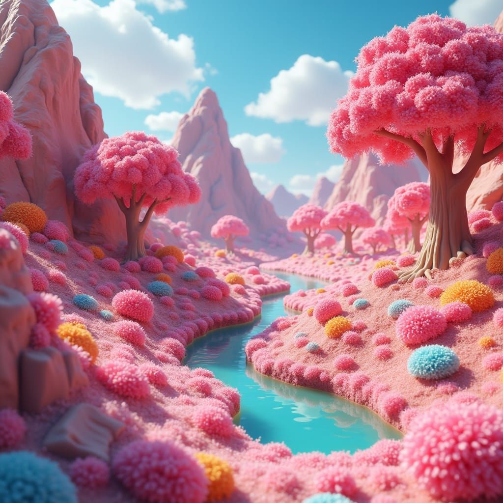 Sugary Candy Land: Fantastical Concept Art