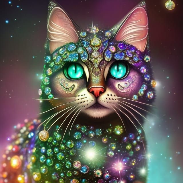 Rhinestone Cat