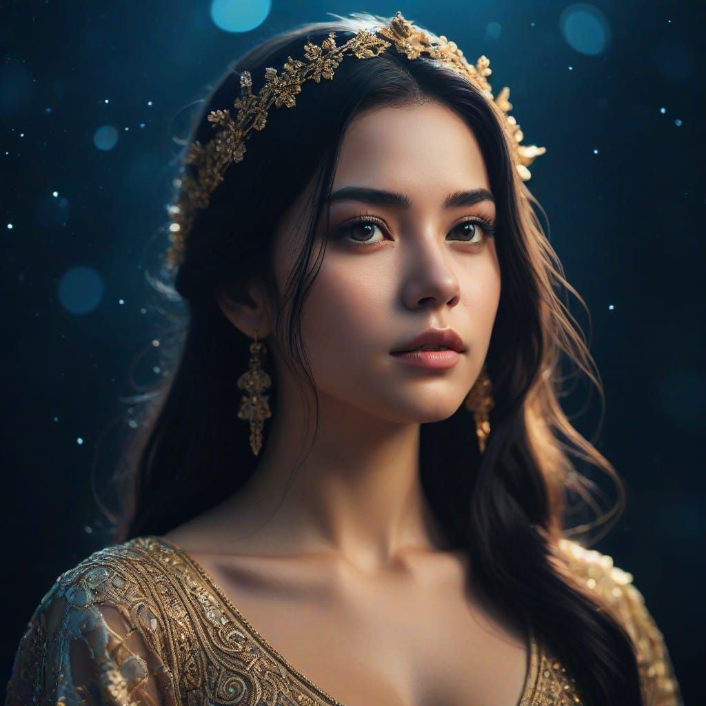 Golden Goddess Falls from the Cosmos