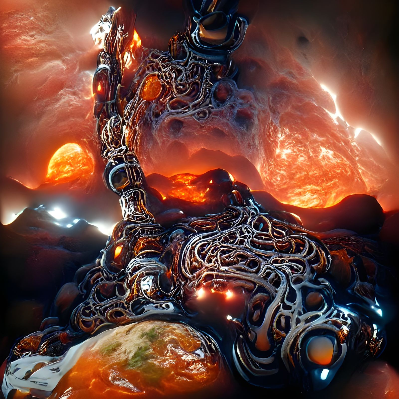Infernal Steampunk Contraption in Planet Core