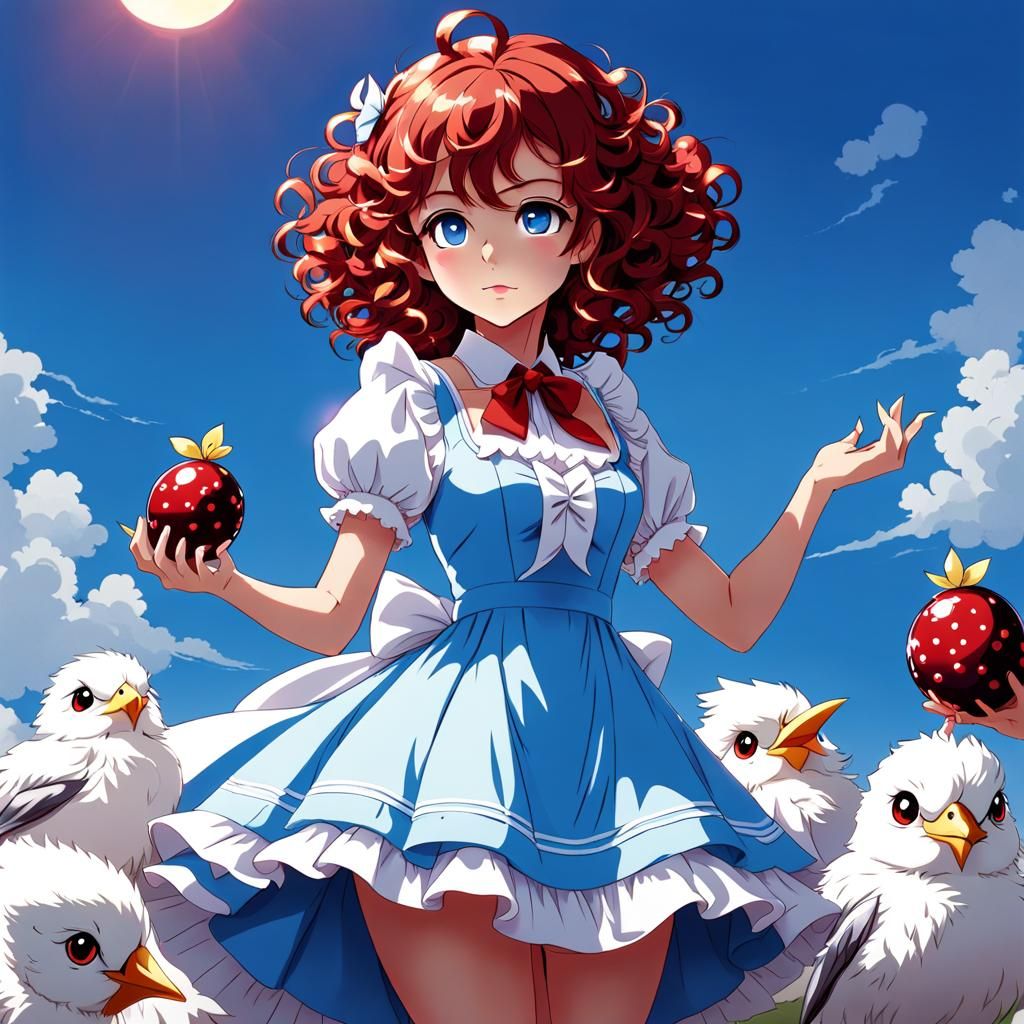 Anime Style Portrait of Alice with Jam