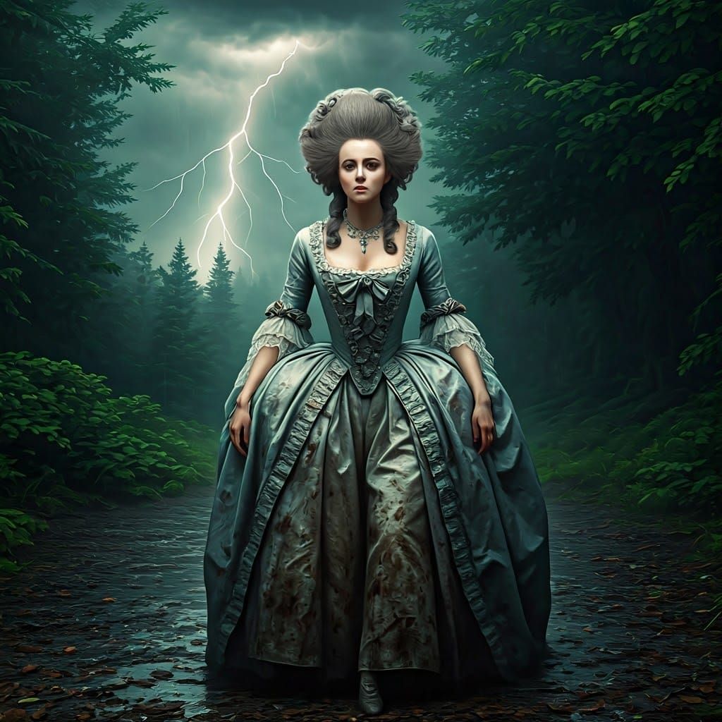 Exhausted Queen Marie Antoinette Stumbles Through Stormy For...