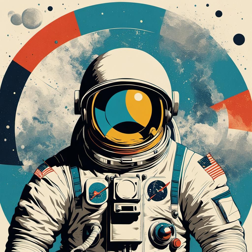 Pop Art Spaceman Screen Print Poster