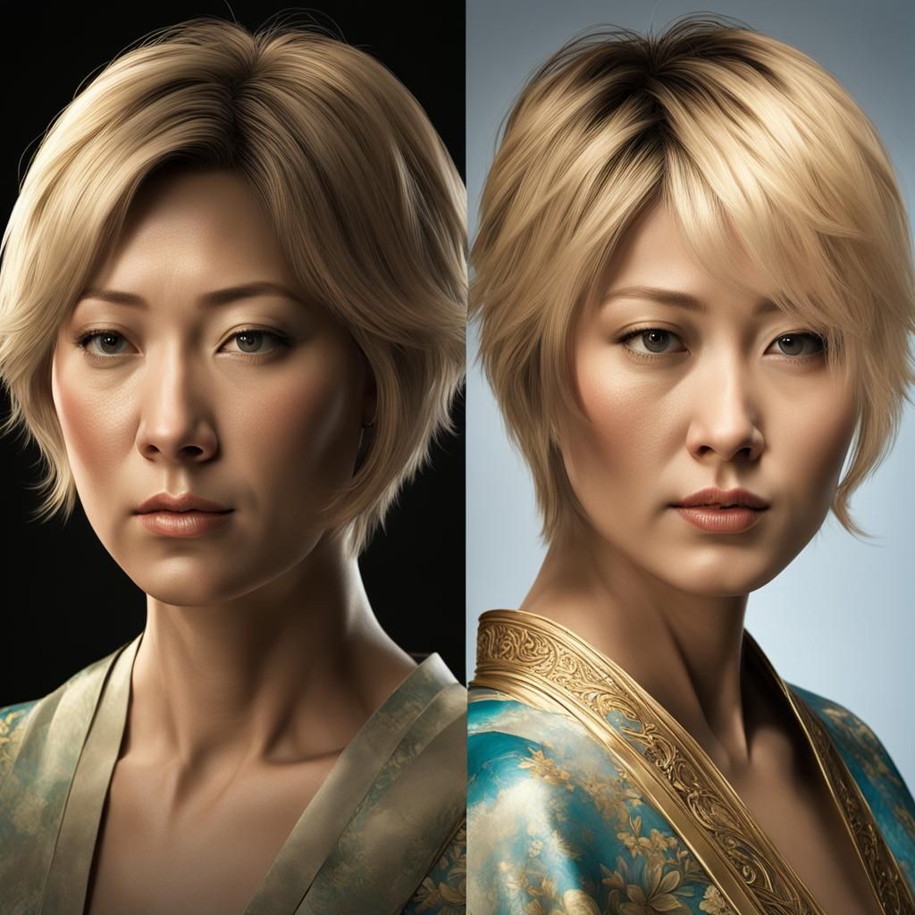 Attractive Woman Portrait in Hyperdetailed Matte Photography