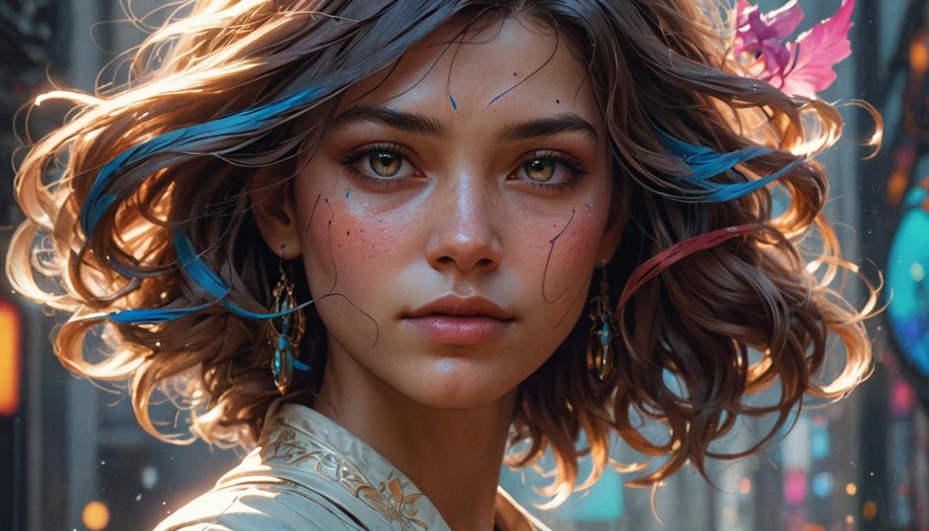 Hyperdetailed Portrait in Dynamic Lighting