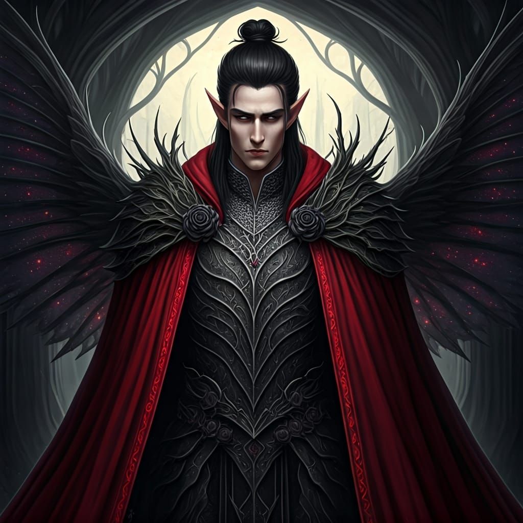 Elven Knight with Thornwood Armor in Twilight Court